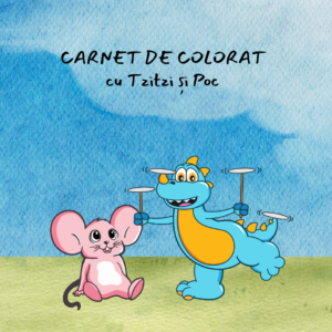 Carnet de colorat printabil cu Tzitzi și Poc